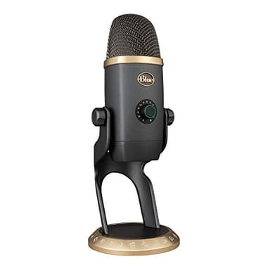 Blue Yeti X Professional Condenser USB Microphone with High-Res Metering, LED Lighting for Recording, Streaming, Gaming, Podcasting on PC and Mac, with Blue VO!CE Effects - Grey