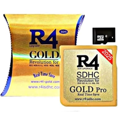 2021 3DS Update Gold Version R4ISDHC SDHC Dual Core R4 TF SD Card Adapter for DS DSI 2DS 3DS NDS New 3DSLL (Real Time Save)