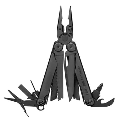 Leatherman Wave+ Multi-Tool - 18-in-1 Heavy-Duty Stainless Steel Tool with Blades, Pliers & Wire Cutters, With Molle Holster, Black