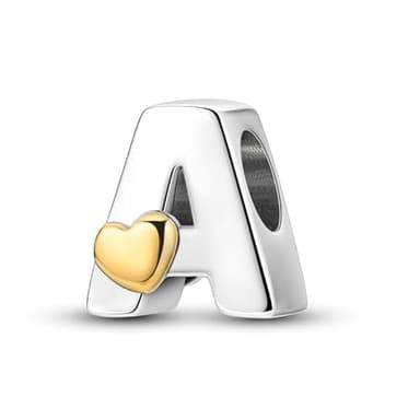 QIKAOLA 925 Sterling Silver Initial A-Z Letter Charms for Women Alphabet Charm Beads for Pandora European Bracelets Necklace