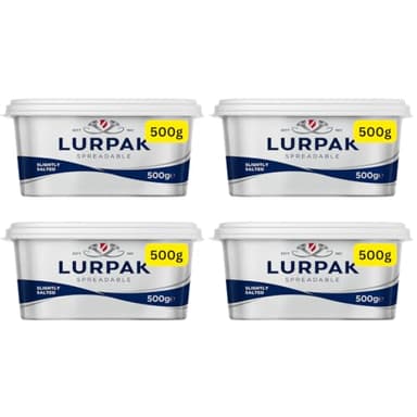 Spreadable Slightly Salted Lurpaks (4x500g)