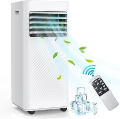 Portable Air Conditioner 9000 BTU, Air Conditioning Unit with 4-in-1 Function, Air Cooling, Ventilation, Dehumidifying and Sleep Mode with 24H Timer