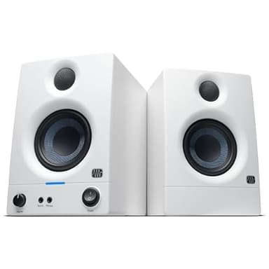 PreSonus Eris 3.5 Gen 2 in White, Studio Monitor Speakers, Pair, 3.5 Inch, 2-Way, Powered Desktop Speakers For Multimedia, Gaming, Studio-Quality Music Production, 50W Power