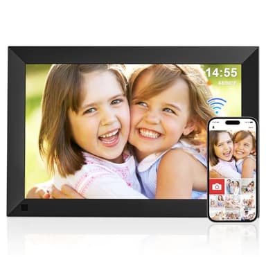 GGUA WiFi Digital Photo Frame 10.1 Inch - Built in 32GB Memory, 1280x800 IPS LCD Touchscreen, Auto-Rotate and Audio Function Digital Picture Frame, Quick and Easy Share Moments via the Frameo App