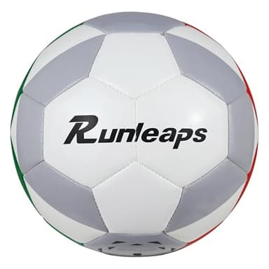Runleaps Futsal Ball, Size 4 Futsal Soccer Ball for Indoor Training, Playing,Game(Gray Red Green)