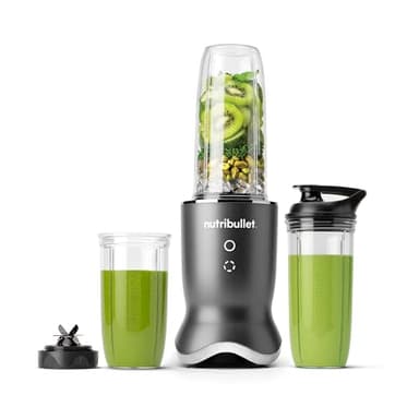 nutribullet Ultra 1200W Personal Blender - Rapid Extractor Blade to Crush Ice & Frozen Fruit - 900ml Cup - Powerful Yet Quiet - Illuminated Interface with 2 Blending Options - Smoothie Maker - Grey