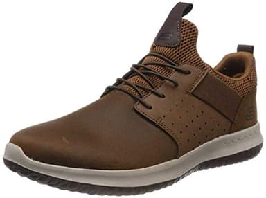 Skechers Men's Delson- Axton Slip On Trainers, Brown Brown Cdb, 13 UK