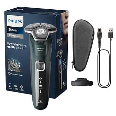 Philips Shaver Series 5000 - Wet & Dry Electric Men's Shaver, Electric Razor for Men with Charging Stand and Travel Case (Model S5884/35)
