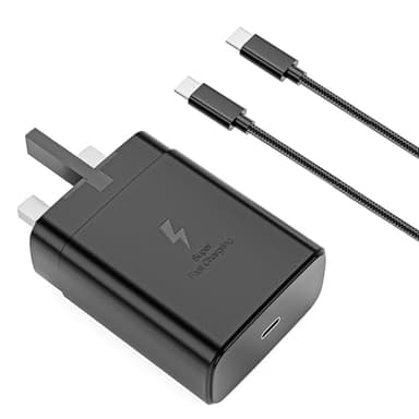 YOBVTBF 2025 New 45W Samsung Super Fast Charger, USB C Fast Charger Samsung Cord Galaxy S25 S24 Ultra Charger 6FT Type C Charging Cable for SamSung Galaxy S25 Ultra/S25/S24/S23 PPS Wall Charging 2.0