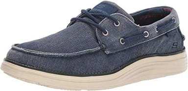 Skechers Men's Status 2.0- Lorano Boat Shoes, Navy Canvas, 13 UK