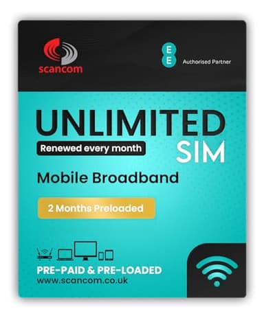 EE Unlimited Data SIM – Uncapped 5G Speeds – Preloaded for 2 Months from Order – Ideal for Mobile Broadband, Routers & Phones - Works out to £24.99 per month