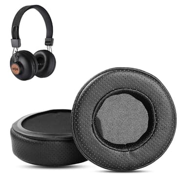 Positive Vibration 2 Ear pads Replacement Compatible with House of Marley Positive Vibration 2 Headphone Earpads Cushion(Punched Protein Leather/Memory Foam)