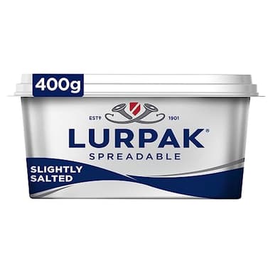 Lurpak Slightly Salted Spreadable Blend of Butter and Rapeseed Oil 400 g