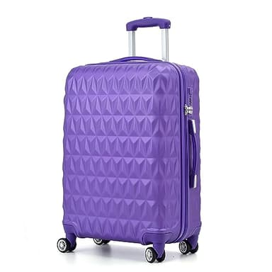 RMW Large Suitcase Luggage Hard Shell | Aluminum Telescopic Handle | 3 Digit Combination Lock | 4 Dual Spinner Wheels | Lightweight Durable Suitcases Check in (Purple)