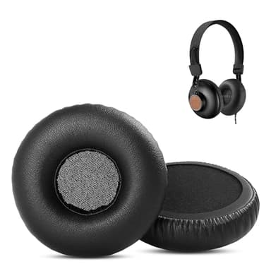 XRHTONG Prime Earpads Replacement Compatible with House of Marley Positive Vibration 2 On-Ear Headphone Ear pads Cushion(Protein Leather/Memory Foam)