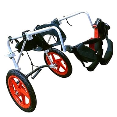 Large Dog Wheelchair for Hind Legs Rehabilitation - Pet Cart with Walkin Wheels and Help Em Up Harness for Mobility Support