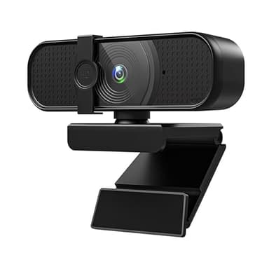 INDOTEAM 1080p HD Webcam for PC with Microphone | Full HD 1080p Web Cam | USB Camera for PC, Laptop, Mac | Webcam with Microphone and Privacy Cover | Plug and Play High Definition Web Camera (Black)