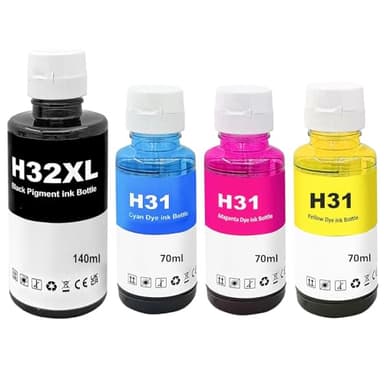 HenceBuy 32XL 31 Ink Bottles Multipack Compatible for HP Smart Tank 5105 5106 5107 7005 7305 7605 7306 7006 Smart Tank Plus 555 559 570 651 455 457 450 655 558 319 415 419 515 516 519 530 BK/C/M/Y
