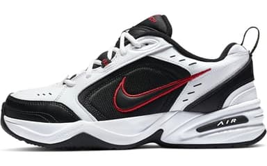 NIKE Men's Air Monarch Iv Gymnastics Shoe, White White Black Varsity Red 101, 12 UK