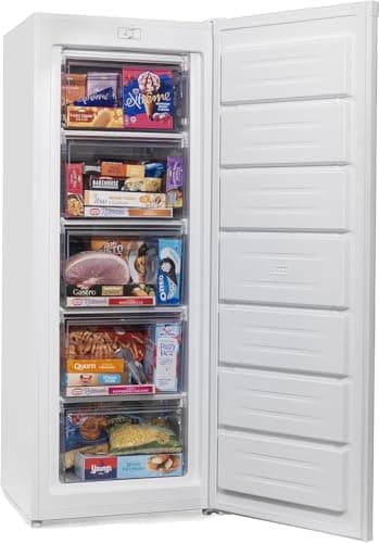 English Electric Upright Tall Freezer EEF170H 168L Litres 55cm Wide, White (EEF170H)