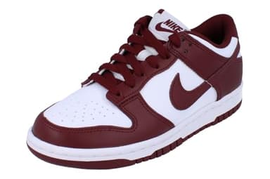 NIKE Dunk Low (GS) Sneaker, White Redwood Gym Red, 5.5 UK