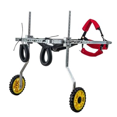 Dog Wheelchair,Adjustable Dog Wheelchair for Disabled Pets - Lightweight 2-Wheel Mobility Aid for Back Legs, Durable Aviation Aluminum, Perfect for Small & Large Dog Rehabilitation & Walkin