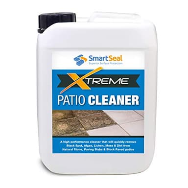 SmartSeal Patio Cleaner Xtreme - 5L - Powerful Black Spot Remover Patio Cleaner & Rapid Mould Lichen and Algae Remover for Cleaning Stone Paving, Concrete, Sandstone, Porcelain, Slate & Granite
