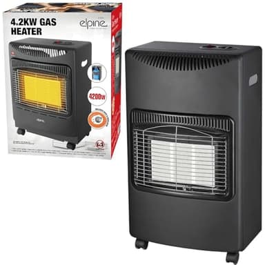 HomeVibe 4.2kW Portable Calor Gas Heater – Butane LPG Indoor Heating Cabinet with Regulator & Hose, Adjustable Heat Settings, Efficient Home & Garage Heater