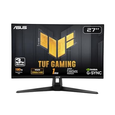 ASUS TUF Gaming 27" QHD IPS LED Monitor AMD FreeSync 180Hz Built in Speakers Aspect Ratio 16:9 Response Time 1ms HDMI DP - VG27AQ3A