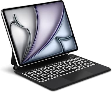 IVEOPPE Magnetic Keyboard Case for iPad Air 11 Inch M2 2024, Keyboard for iPad Pro 11 inch 4th/3rd/2nd/1st, Keypad for Air 5th/ 4th, 7-Color Backlight, Multi-Touch Trackpad, Black