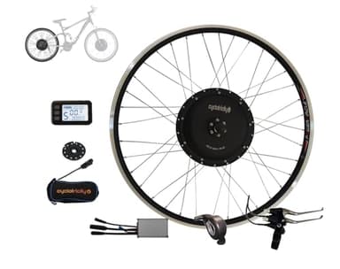 Cyclotricity 2-in-1 48V 1000W Rear Wheel Electric Bike Conversion Kit | Dual-Mode 250W Road-Legal / 1000W Off-Road | Sealed Connectors | 26" 27.5" 28" 29er 700C (26inch)