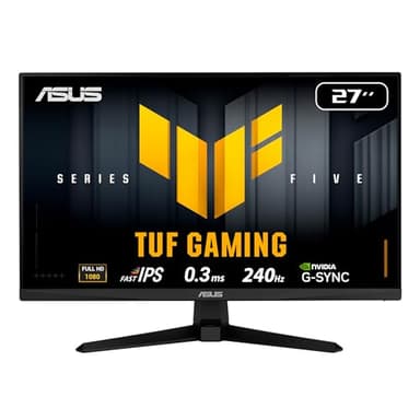 ASUS TUF Gaming Series 5, VG279QM5A Gaming Monitor, 27 inch Full HD Fast IPS panel, 240Hz, 0.3ms , G SYNC compatible, AMD FreeSync Premium, ELMB SYNC, 99% sRGB, DisplayWidget Center, Gaming AI