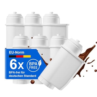 Mutital 6 Pieces Water Filter for Siemens® EQ Series, EQ3/EQ6/EQ9, EQ500, S700, 3200 Water Filter Coffee Machine for Bosch® TCZ7003, TCZ7033, for Brita® Intenza 57549 (6)