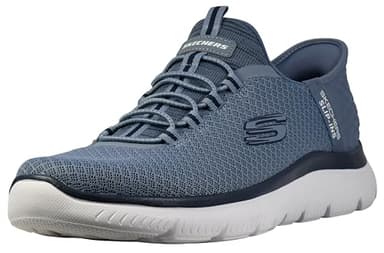 Skechers Men's Hands-Free Slip-ins Summits HIGH Range Sneaker, Slate Mesh/Trim, 9 UK