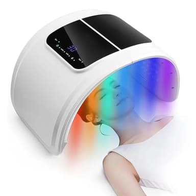 WONEDIRR LED Face Light Therapy Mask: 7 Colors and Cyclic Colors - Folding LED Light Mask for Skincare