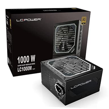 LC-POWER Gaming PSU 1000W Gold (1000 Watt, ATX 3.0 Compatible, Fully Modular PC Power Supply, 80+ Gold, 120mm Fan, PCB Coating, 3 Year Warranty)