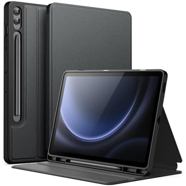 JETech Case for Samsung Galaxy Tab S9 FE+ / S9 FE Plus 12.4-Inch with S Pen Holder, Slim Folio Stand Protective Tablet Cover, Multi-Angle Viewing (Black)