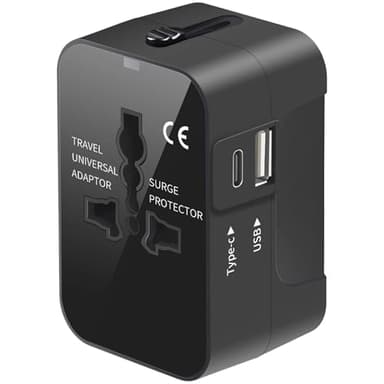 Universal Travel Adapter Worldwide, Travel Plug Adapter Worldwide Travel Charger USB C Travel Adaptor All In One Universal Power Adapter International Travel Adapter UK to Europe EU USA AUS Thailand