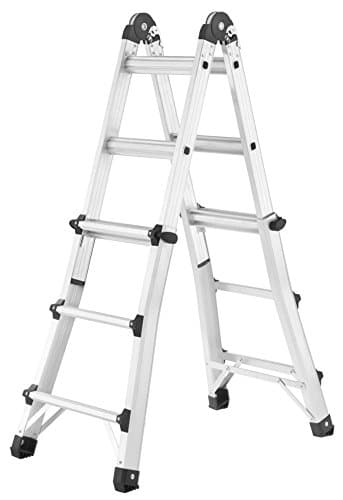 Hailo 7512 701 Aluminium Multi Purpose Telescopic Ladder MTL 4 x 3 Rungs and can be Used as a Anchor & Extension Ladder – Double A Frame Ladder