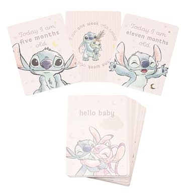 Disney Stitch Baby Milestone Cards Contains Colourful Stitch Deisgn and more - Pack of 24-8391
