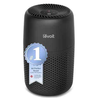 LEVOIT Air Purifier for Bedroom Home, Ultra Quiet HEPA Filter Cleaner with Fragrance Sponge & 3 Speed for Better Sleep, Allergies, Dust, Pet Dander, Odour, Smoke, Office, Desktop, Core Mini Black