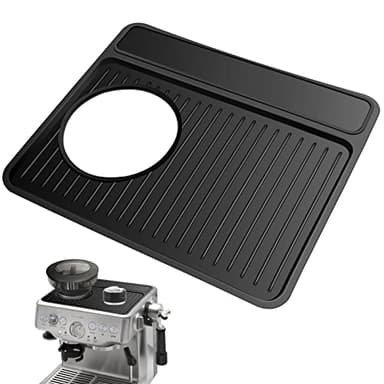 Coffee Machine Mat for Sage Barista Express Touch, Anti-Scratch Silicone Non-Slip Espresso Mat, Heat Resistant Top Pad for ‎875 ‎880 Coffee Machine Accessories (Black)