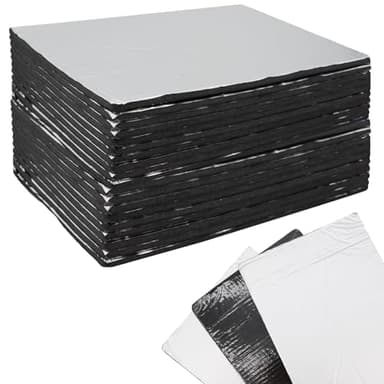 SPOKKI 20 Pcs 10mm Car Sound Deadening Self Adhesive Mat, 9.84x7.87 Inch Noise and Heat Insulation Close Cell Foam Material, Audio Noise Insulation and Dampening Mats for Car Hood Ceiling Door