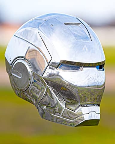 Autoking Ironman MK5 Helmet Ironman Helmet Ironman 1:1, MK5 Portable Opening and Closing Full Mask Full Mask Gift Halloween Birthday Prop Jarvis Voice Touch Control (MK2 Metal