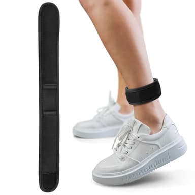 Xxerciz Ankle Band Compatible with Fitbit Inspire 3, Fitbit Charge 6 Fitness Tracker, Soft Adjustable Fitness Pedometer Ankle Strap for Men and Women, Black, Universal(Fits 7 to 13 in. ankles)