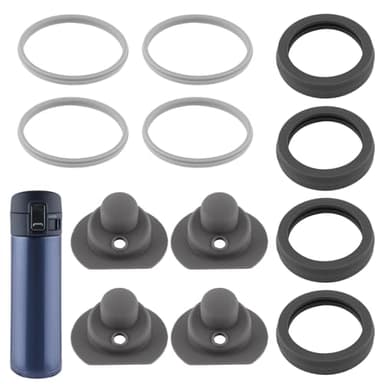 BOXOB 12pcs Gasket Replacement for Zojirushi Stainless Steel Mug 16oz 12oz, Silicone Lid Seal Ring Stopper Parts Leak-Proof Water Bottle Accessories Compatible with SM-K Series Accessories BPA Free