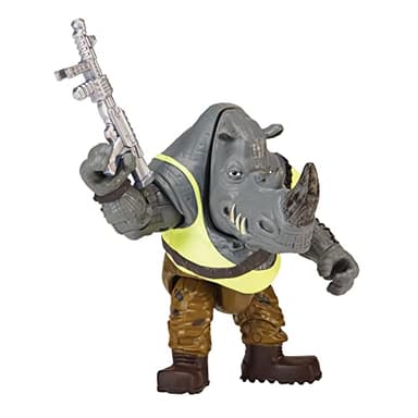 TEENAGE MUTANT NINJA Turtles: Mutant Mayhem 4-Inch Rocksteady Basic Action Figure. Ideal present for boys 4 to 7 years and TMNT fans!