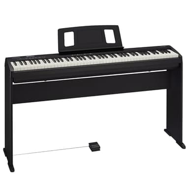 Roland FP-10 & Stand Bundle | Compact 88-Note Digital Piano with KSCFP10 Stand & DP-2 Pedal | SuperNATURAL Piano Tones | Authentic Acoustic Feel Keys | Designed For All Players | Expanded Connectivity