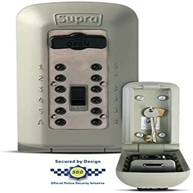 NRS Healthcare Supra M61469 C500 Key Safe Secure/Wall Mounted/Outdoor/Key Storage Device, Cream