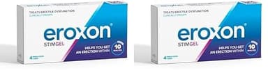 Eroxon StimGel Treatment Gel - Helps You Get an Erection Within 10 Minutes - Compatible with Latex Condoms and Lubricants - 4 Single Dose Tubes (Pack of 2)